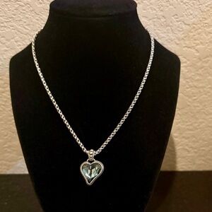 Brighton Bibi Blue Heart Necklace NWT